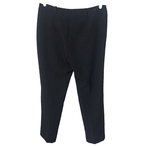 Adrianna Papell Pants Straight Leg Mid Rise Black Career Trouser Womens Size 12 - Picture 2 of 10